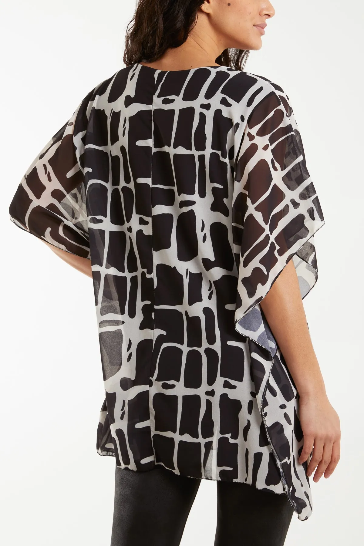 Geometric Print Double Layer Tunic