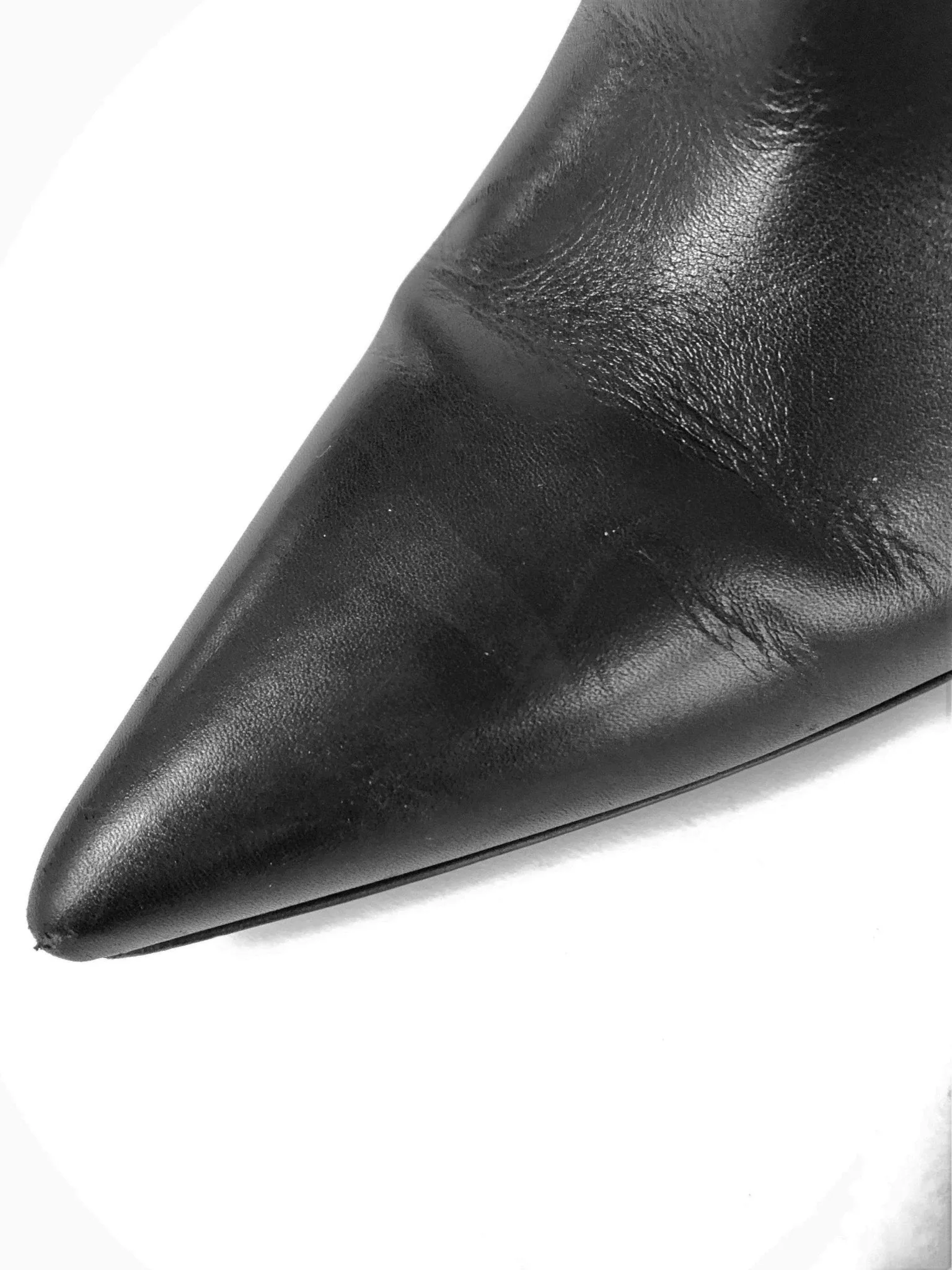 Givenchy Infinity Ankle Boots Black Layered Leather Size 37 Pointed Toe Booties