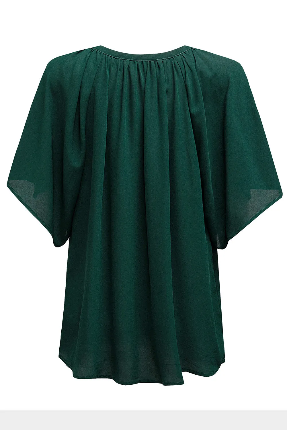 Green Pleated Loose Top