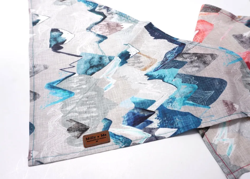 Grey Blue Mountains - Pet Bandana