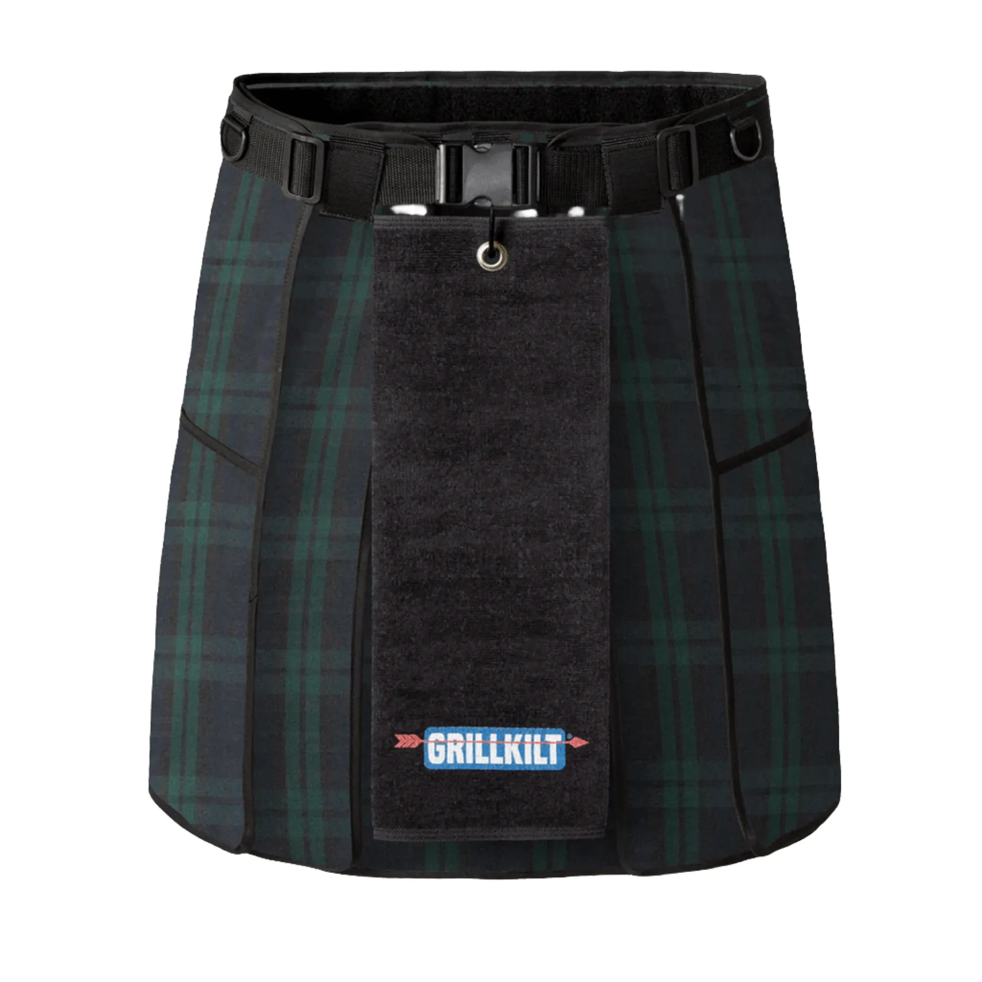 GRILLKILT | Grilling Apron with Bib| Black Watch Tartan