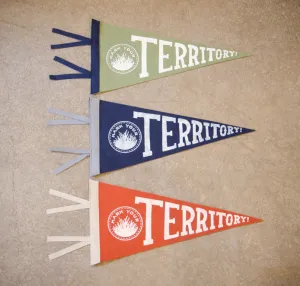 Hand Screen-Printed Wool Pennant: Mark Your Territory