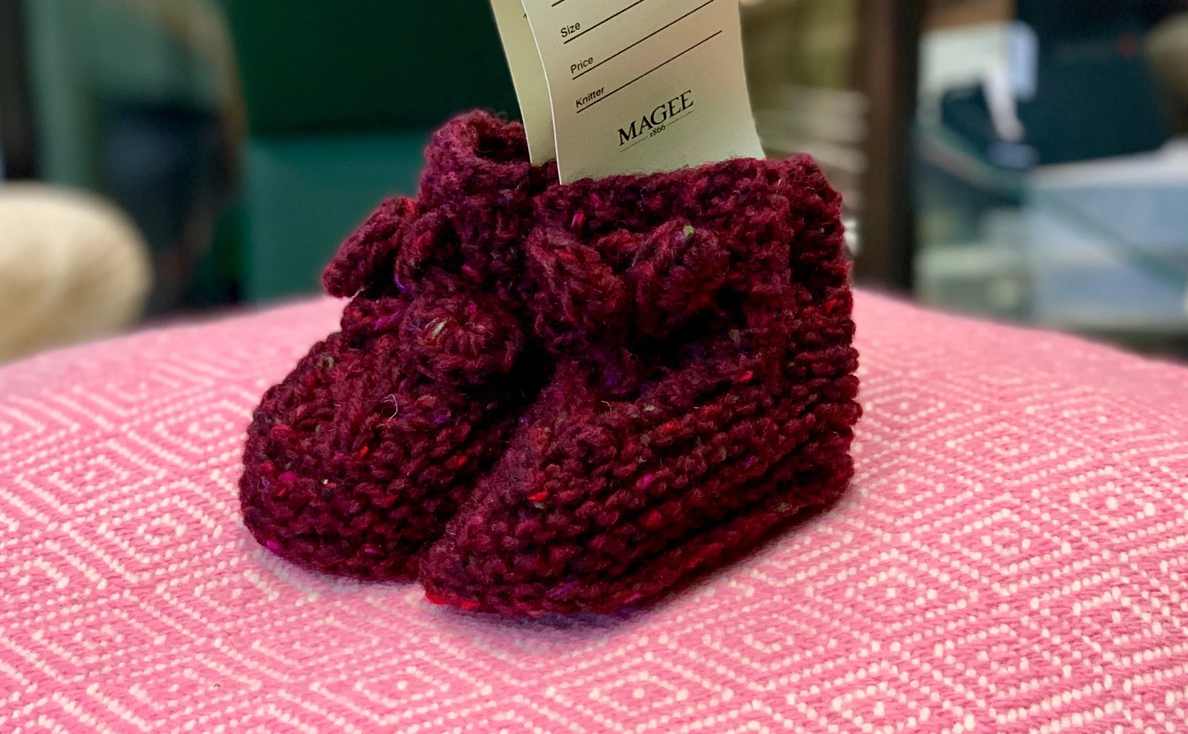Handknit Aran Baby Booties