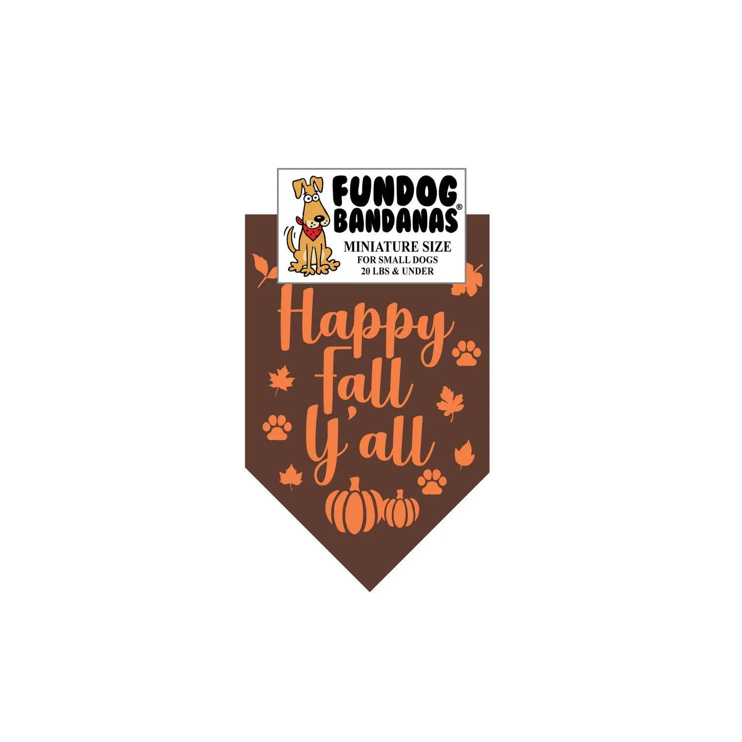 Happy Fall Y'All Bandana - Made in USA