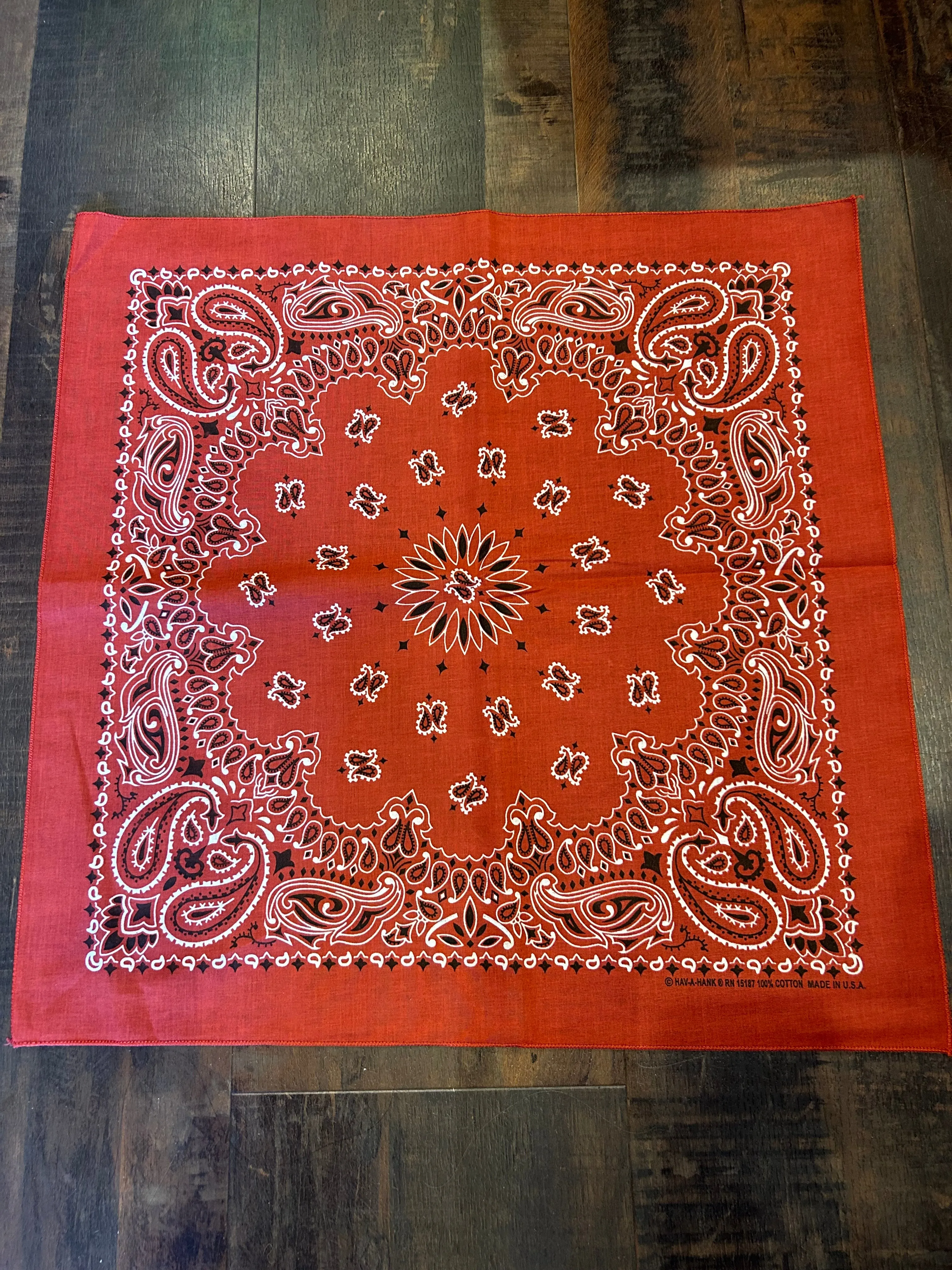 Hav-A-Hank Terracotta Bandana, USA Made