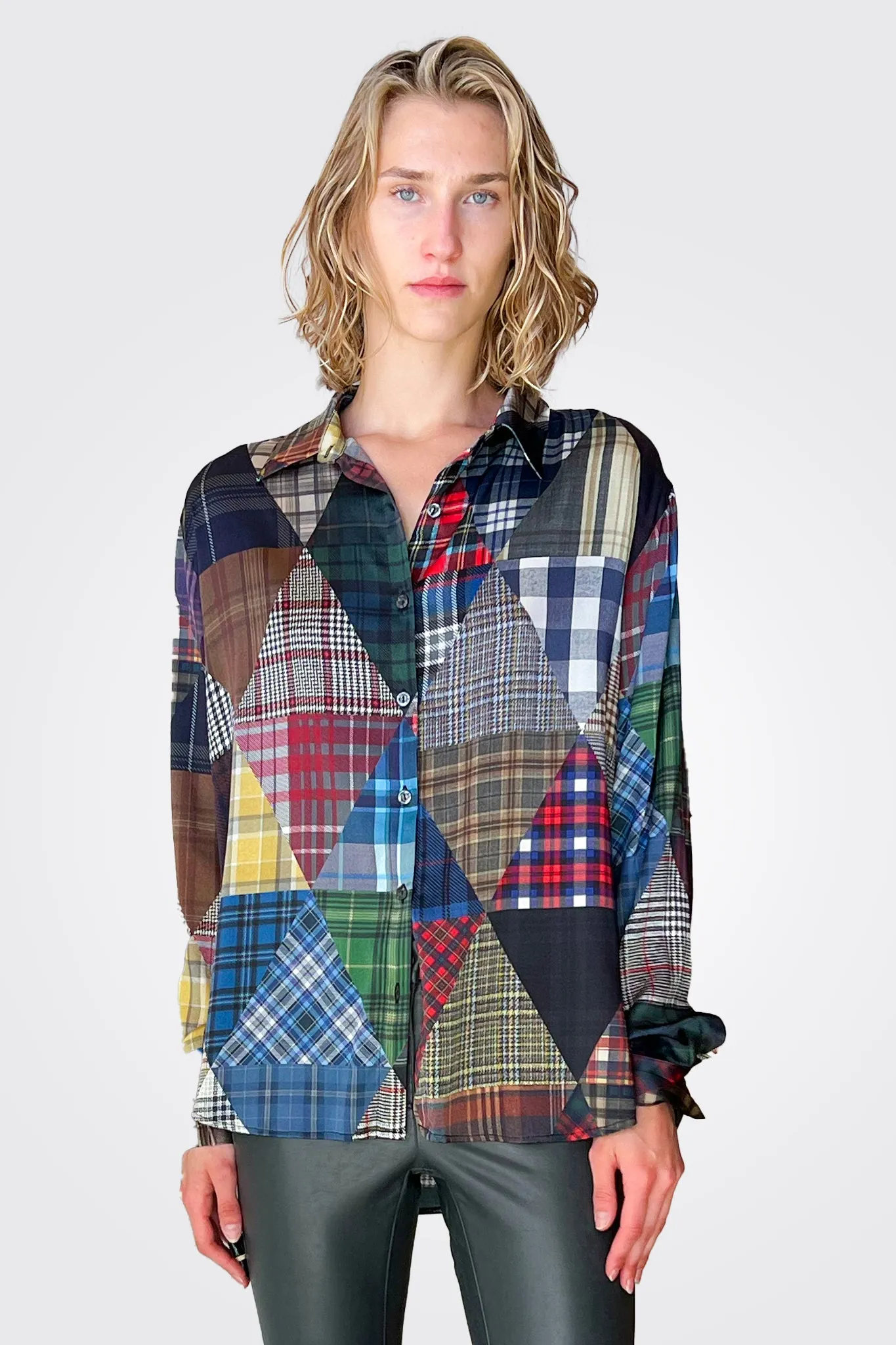 Heather Blouse - Plaid Print