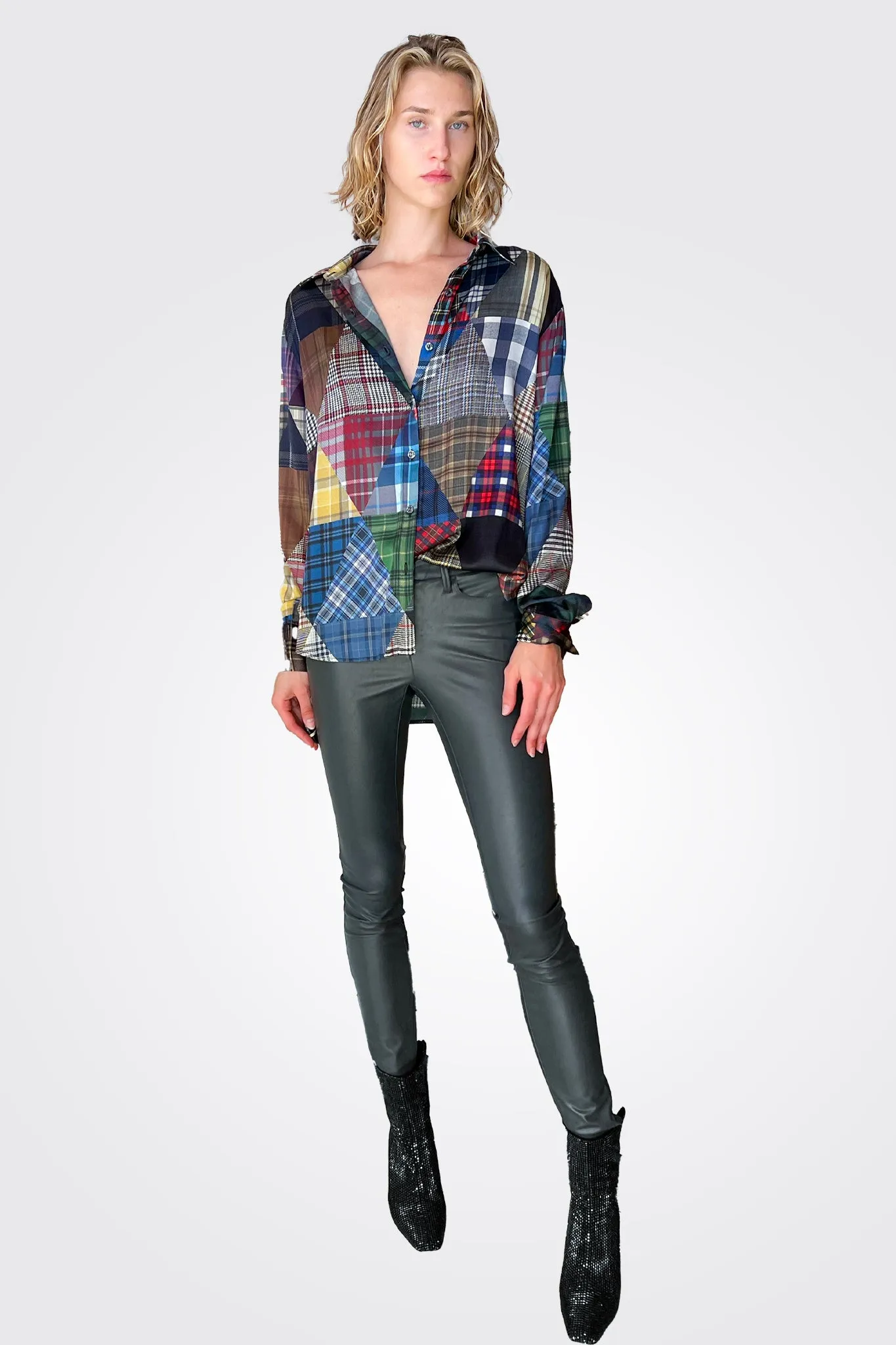 Heather Blouse - Plaid Print