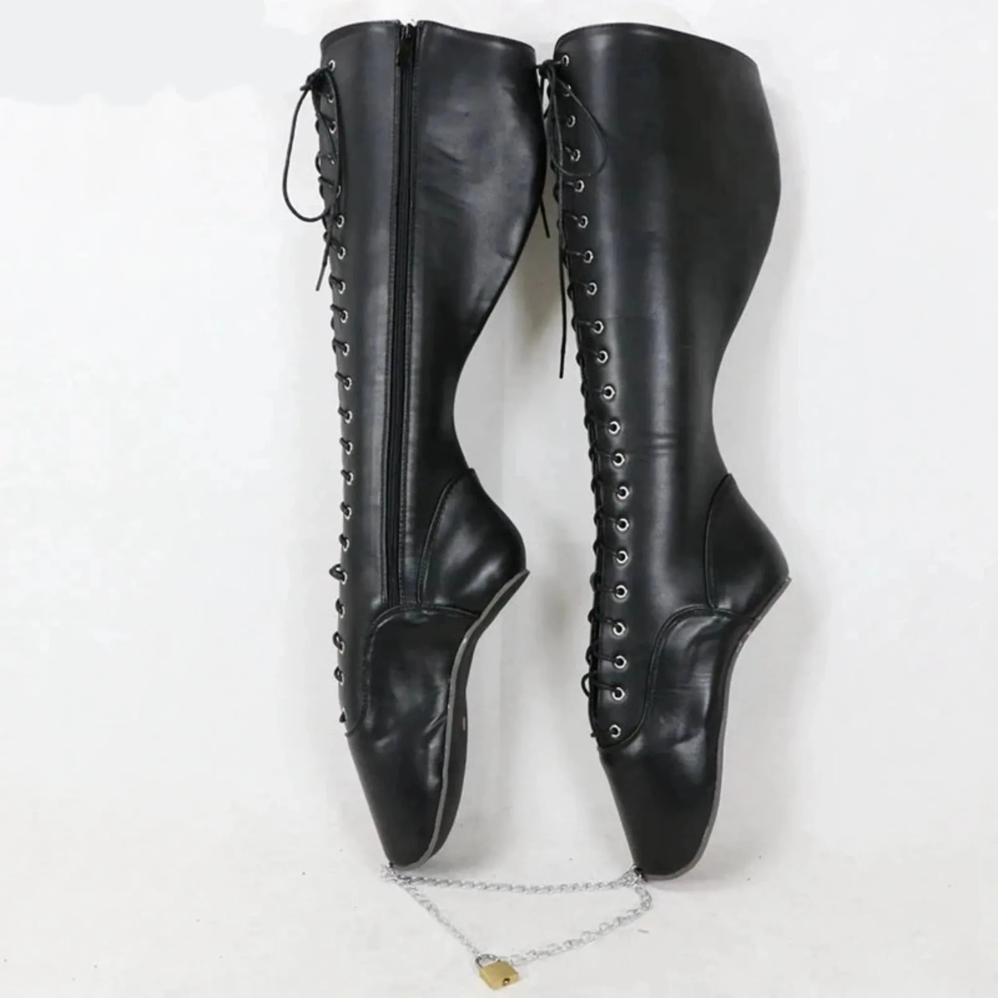 Heelless Ballet Shoe With Lockable Chain Boots