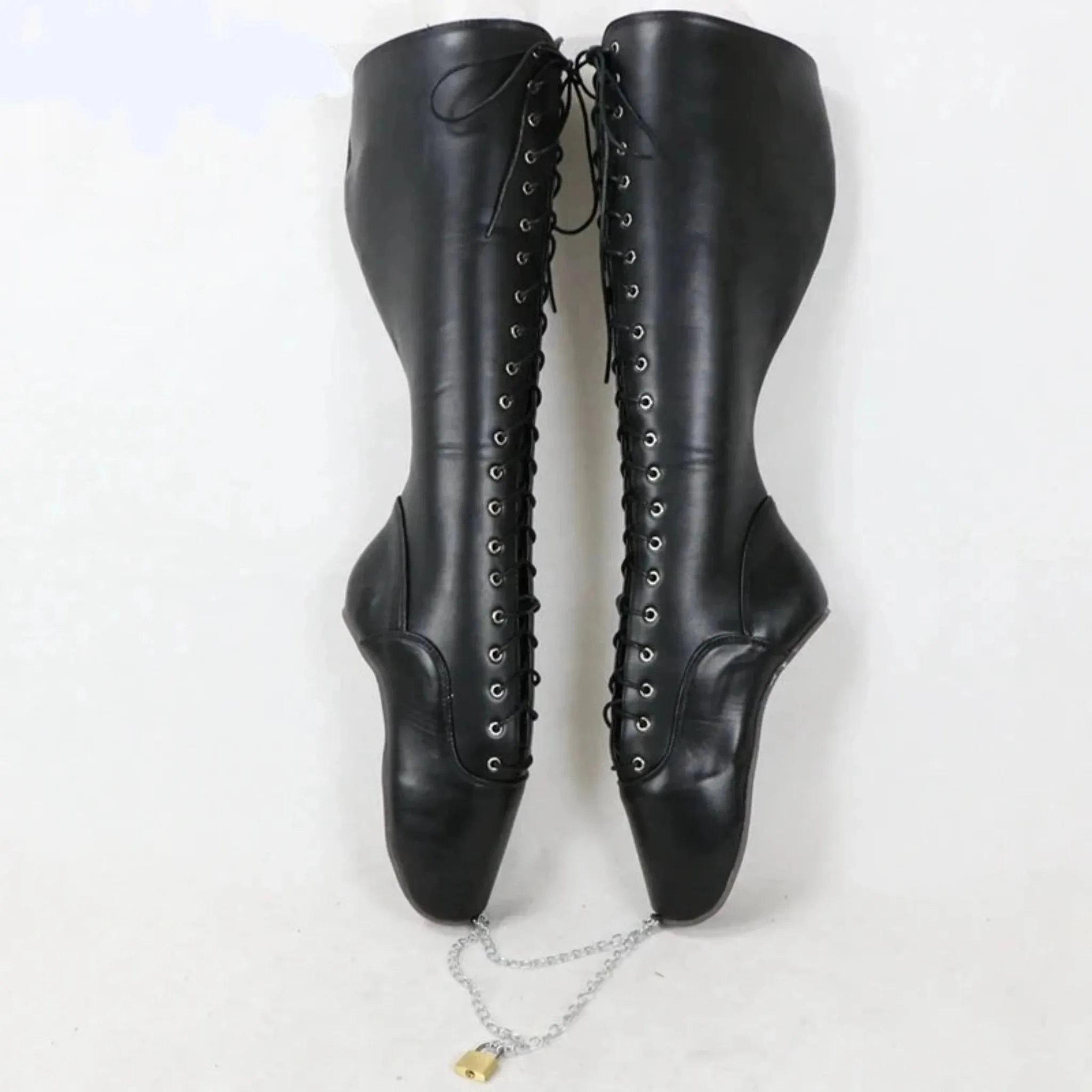 Heelless Ballet Shoe With Lockable Chain Boots