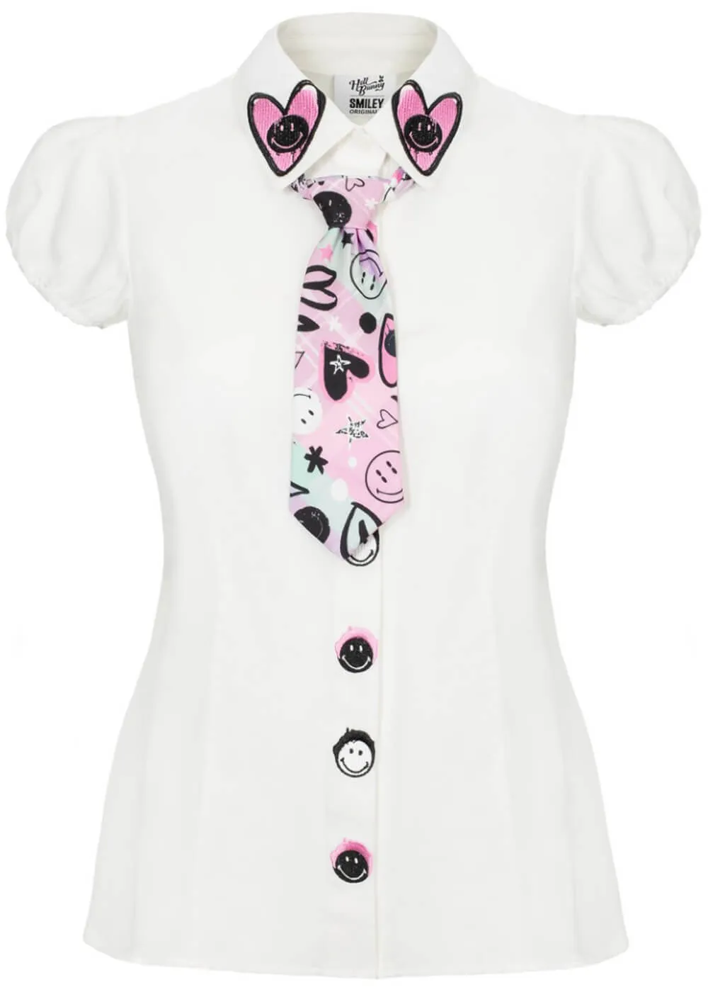 Hell Bunny x Smiley Robbie Blouse Multi Colour
