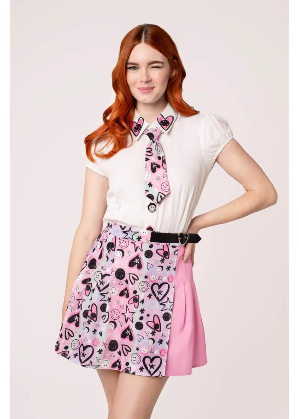 Hell Bunny x Smiley Robbie Blouse Multi Colour