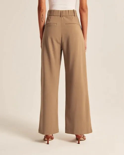 HIGH WAIST TAILORED WIDE LEG PANTS (BUY 2 VIP SHIPPING)