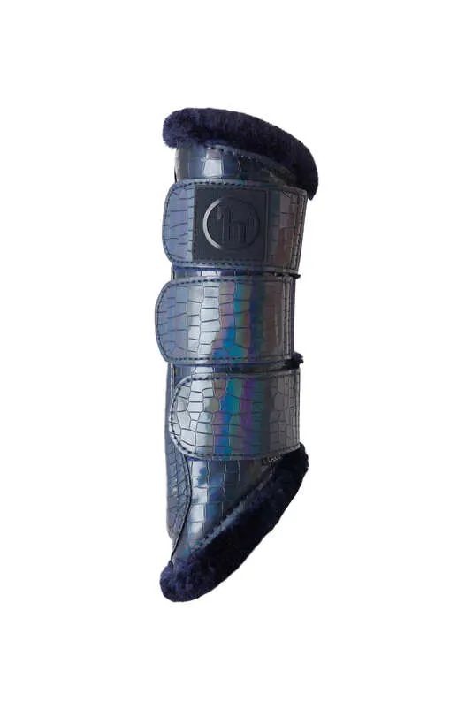 Horze Ice Water Holigram Brushing Boots Blue Depth