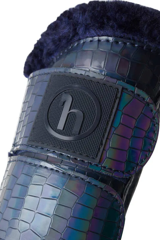 Horze Ice Water Holigram Brushing Boots Blue Depth