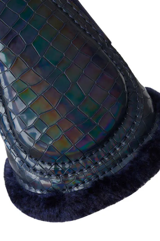 Horze Ice Water Holigram Brushing Boots Blue Depth