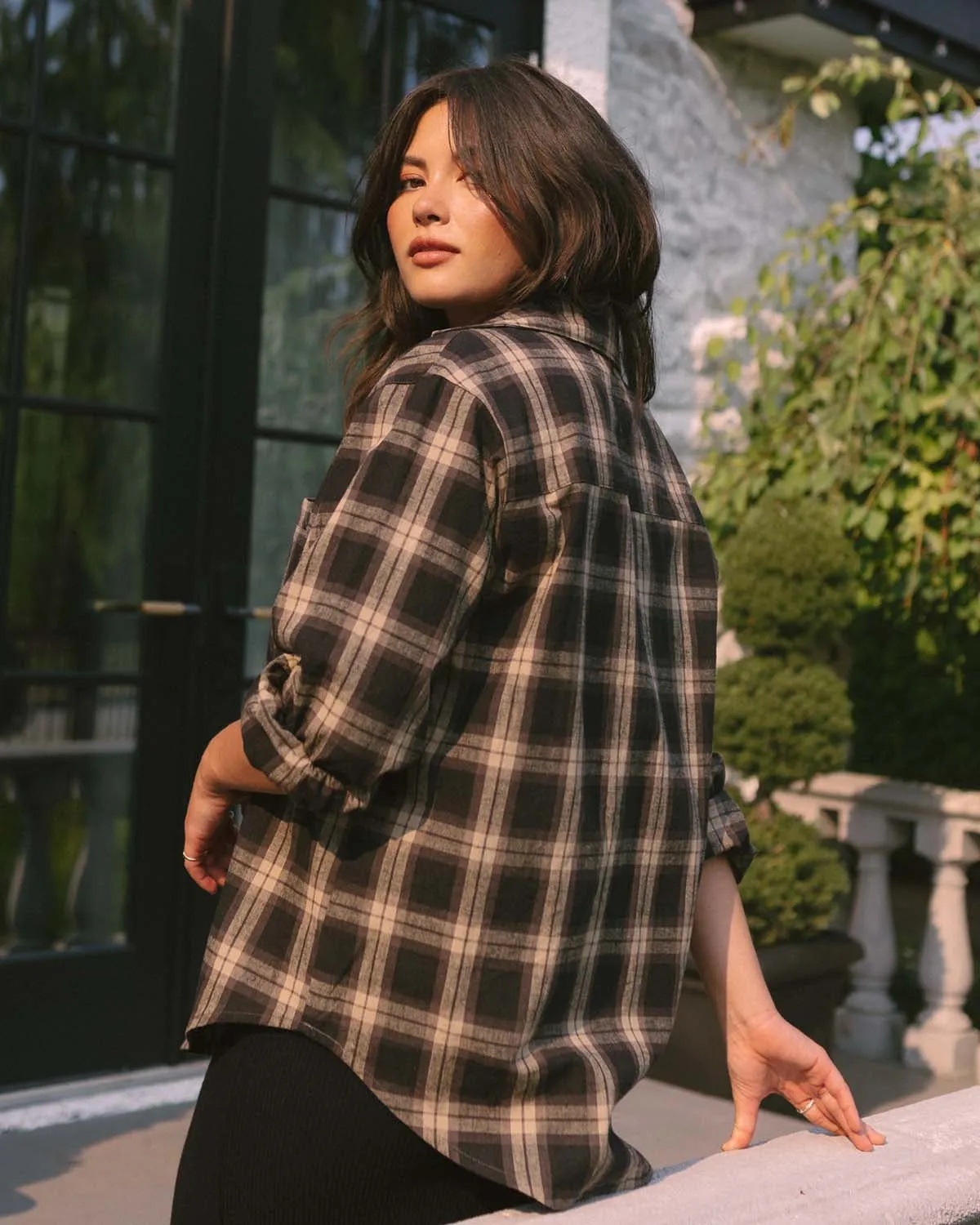 House Blouse | Espresso Plaid