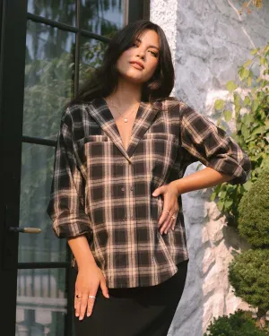House Blouse | Espresso Plaid
