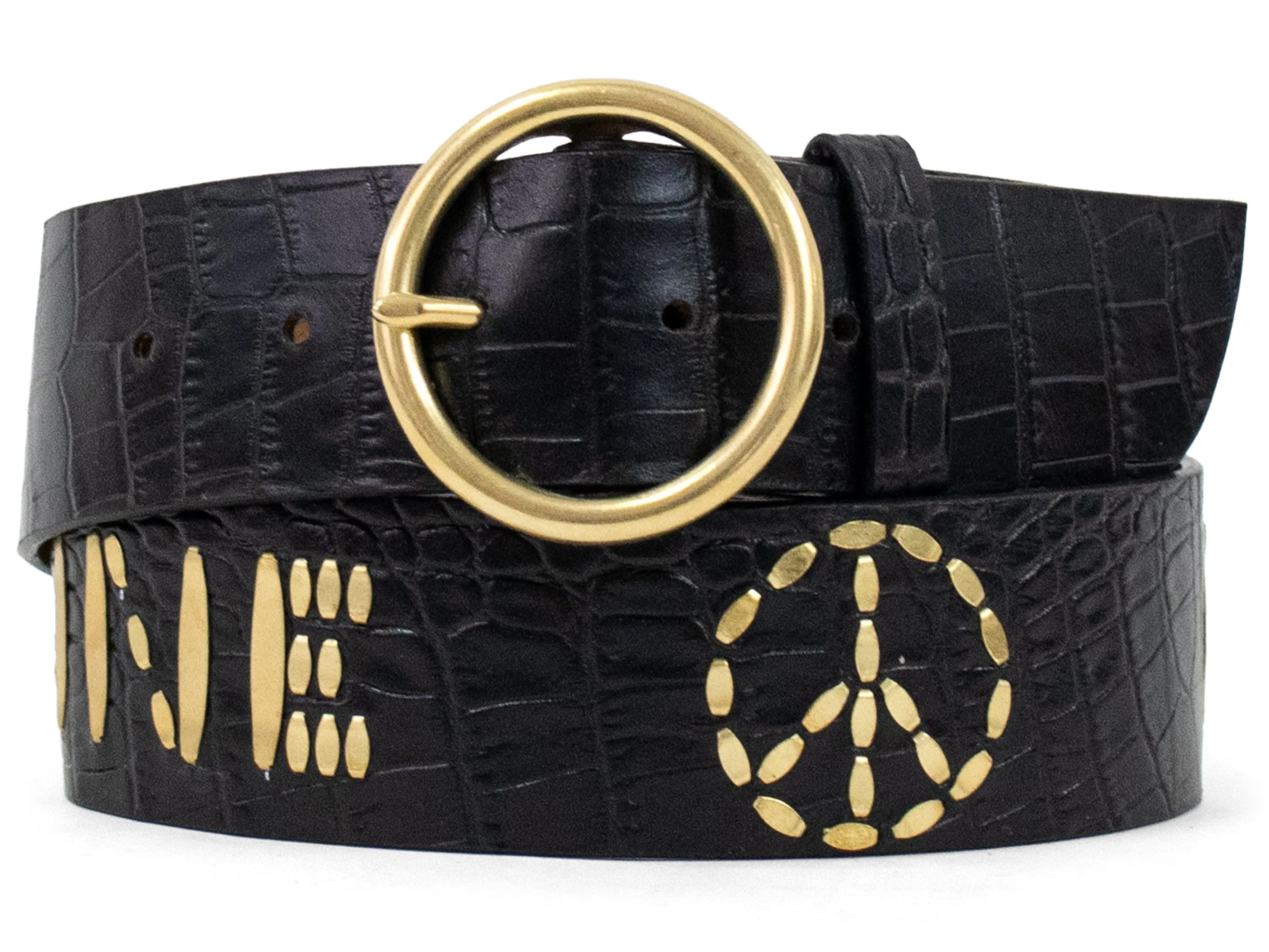 Imagine Peace Circle Buckle 1.75" Belt