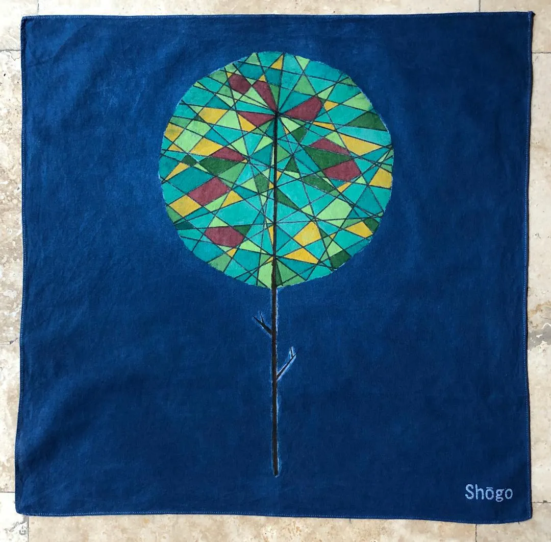 Indigo Shibori Bandanas.