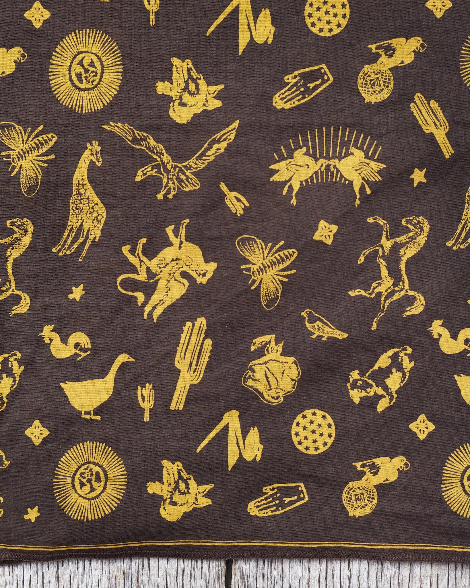 Indigofera Zacco Bandana Brown / Gold