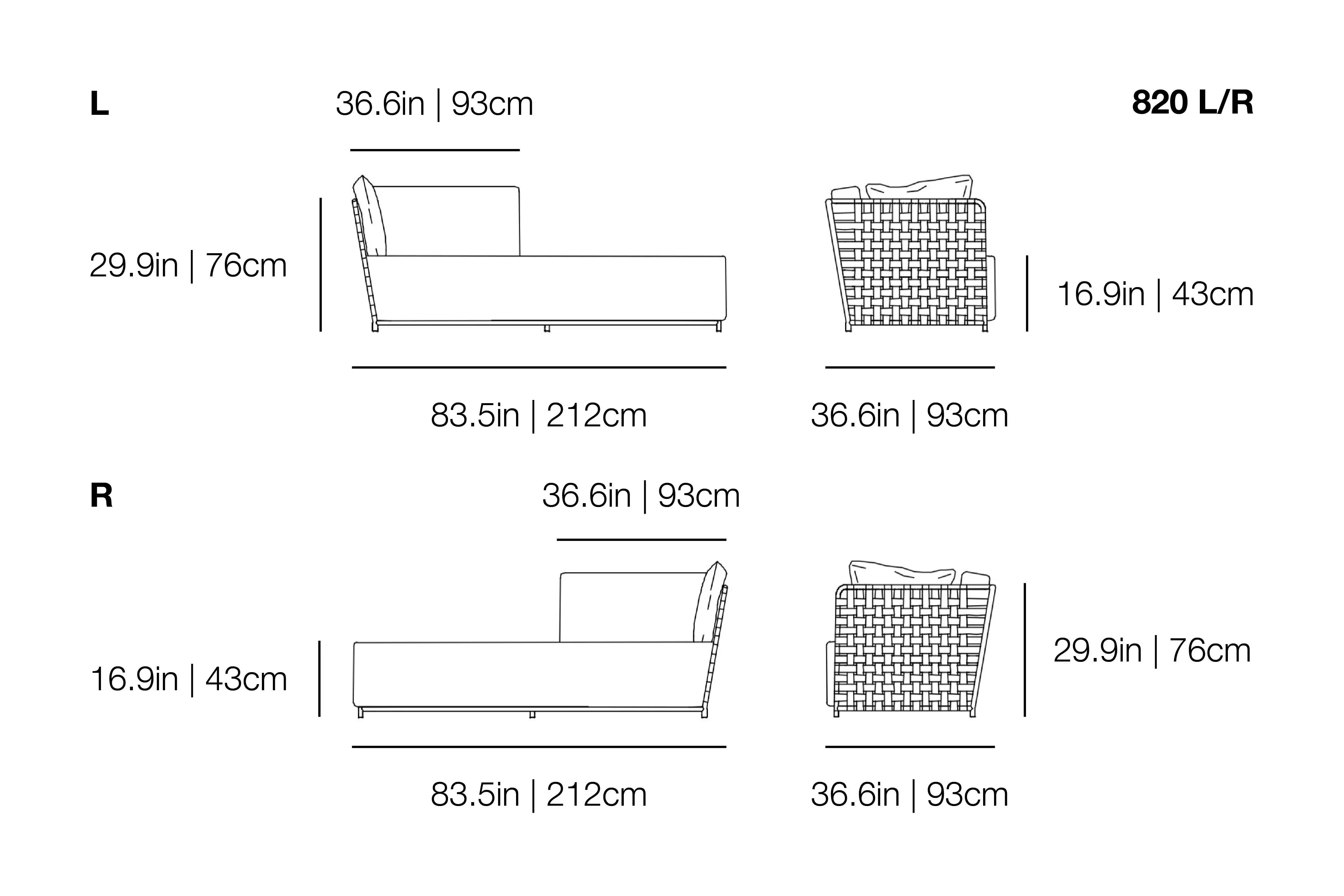 InOut 820 L-R Outdoor Daybed