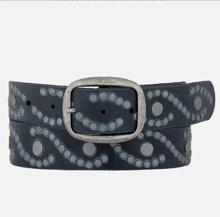 Irena Studded Leather Belt