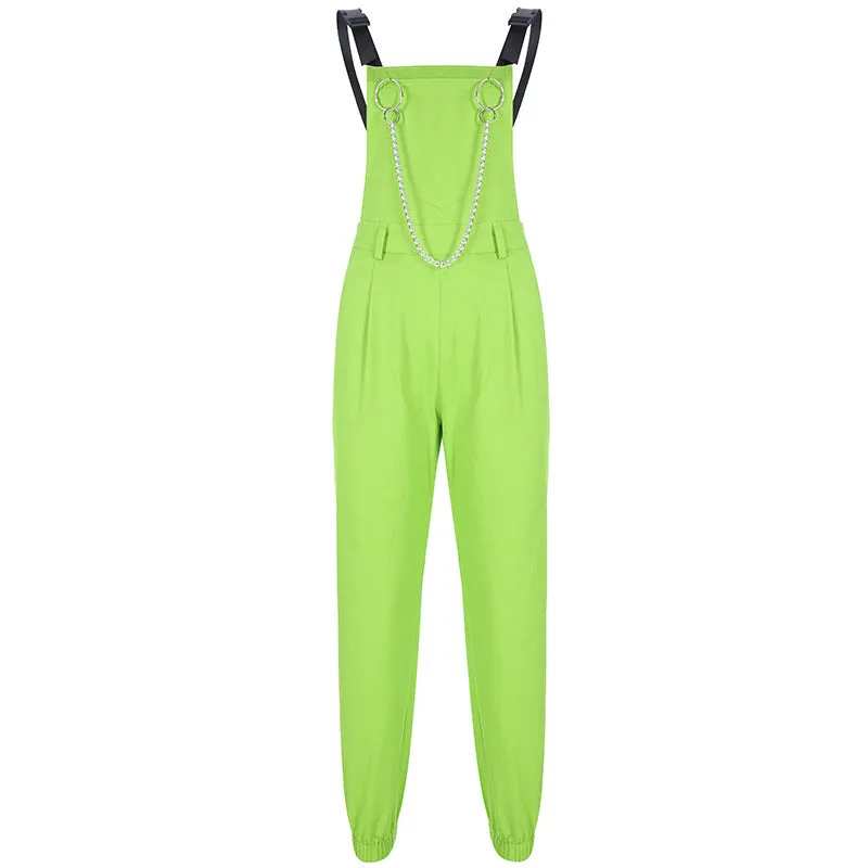 [@izabela_zabielska ] "FLUORESCENT GREEN STRAP" PANTS N081307