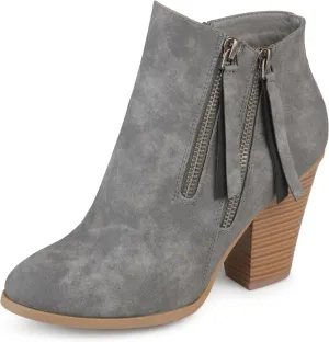 Journee Collection Women's Tru Comfort Foam Vally Bootie Ankle Boot Gray 7.5M