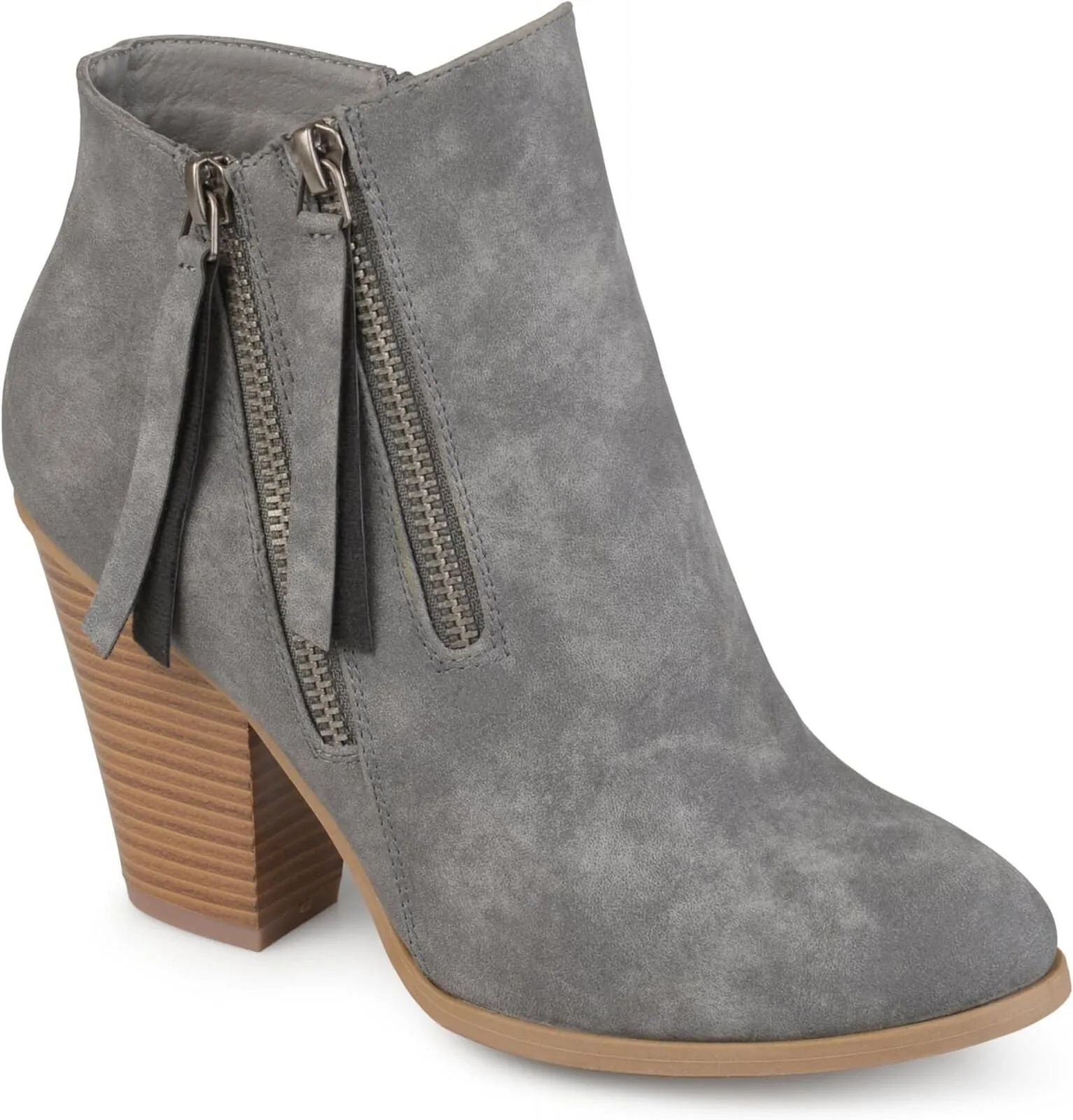 Journee Collection Women's Tru Comfort Foam Vally Bootie Ankle Boot Gray 7.5M