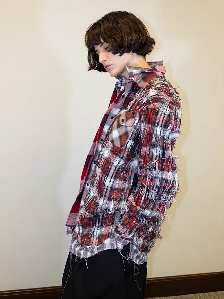 JRAT 3B Long Sleeve Button Up (Red Plaid, Red Buffalo Check, Red Plaid)