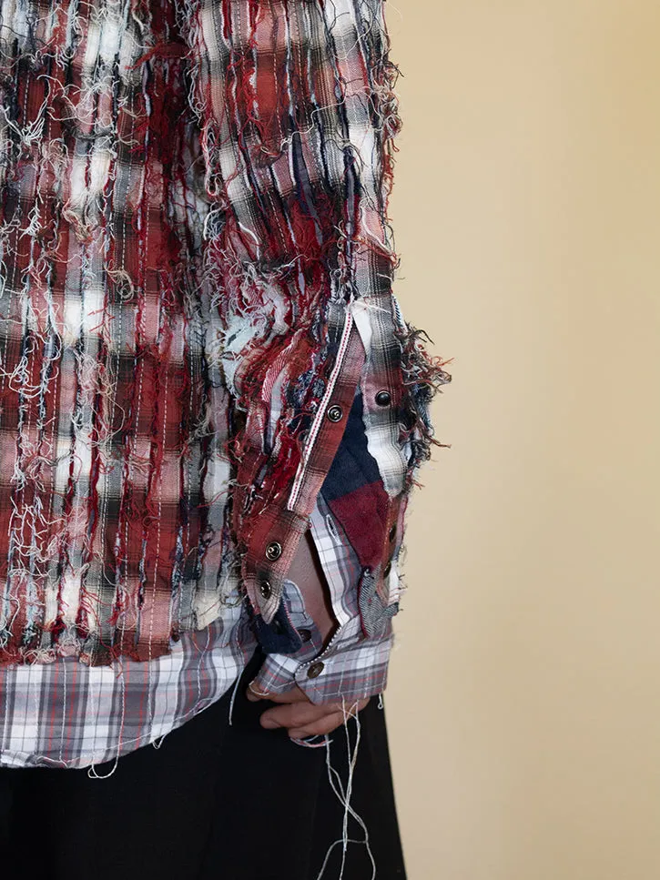 JRAT 3B Long Sleeve Button Up (Red Plaid, Red Buffalo Check, Red Plaid)
