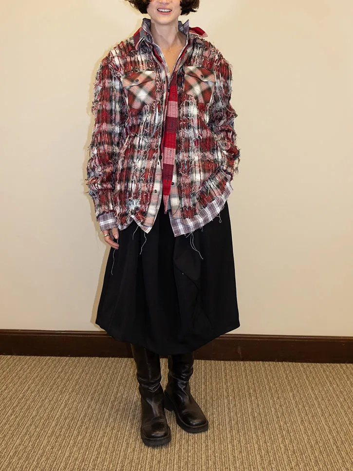 JRAT 3B Long Sleeve Button Up (Red Plaid, Red Buffalo Check, Red Plaid)