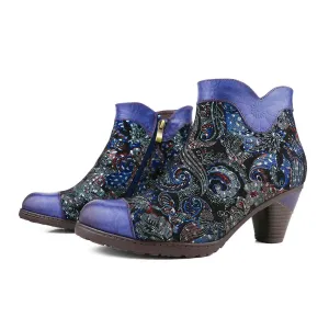 Kimora Vintage Genuine Leather Ankle Boots