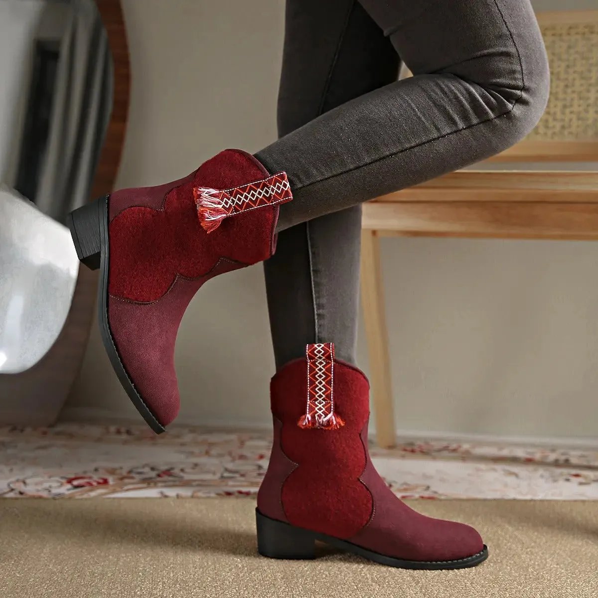 'Kora' Suede Block Heel Boots