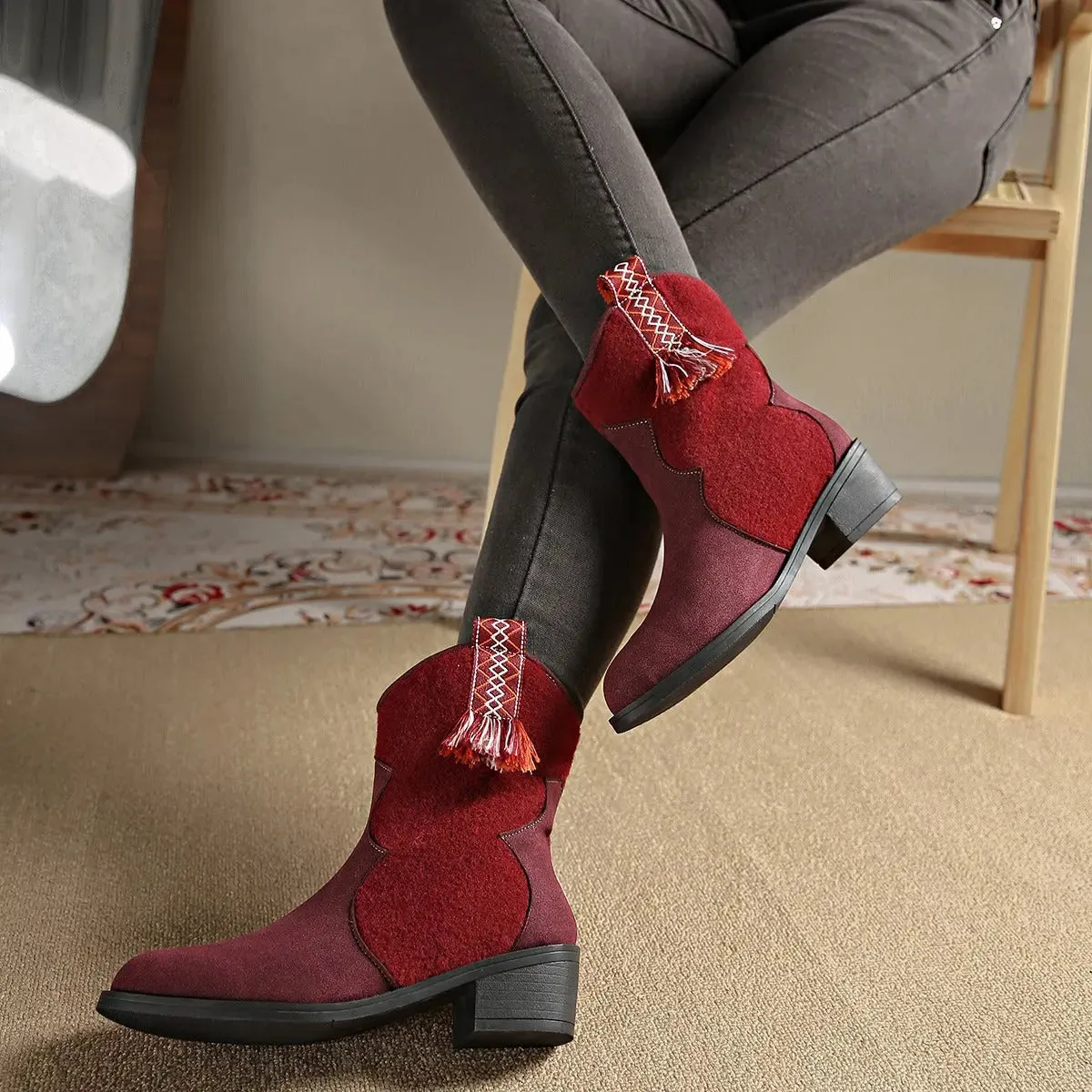 'Kora' Suede Block Heel Boots