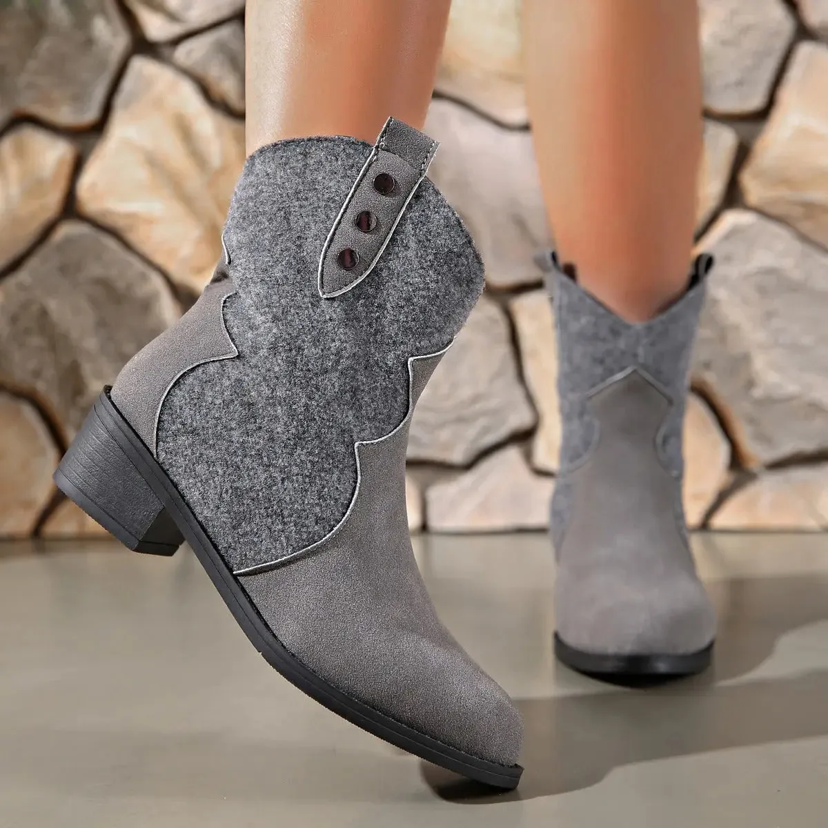 'Kora' Suede Block Heel Boots