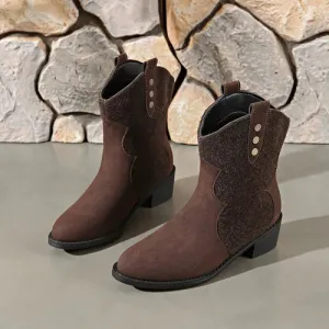 'Kora' Suede Block Heel Boots