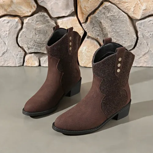 'Kora' Suede Block Heel Boots