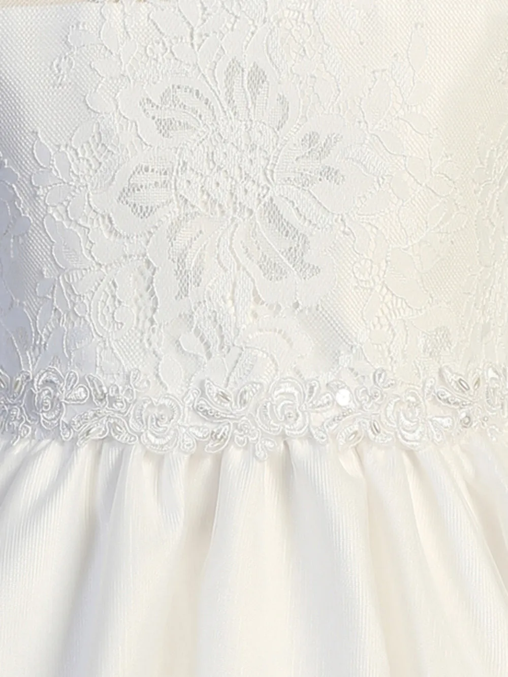 Lace First Communion Dress with Three-Quarter Sleeves - SP172