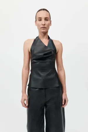 Leather Tie Top