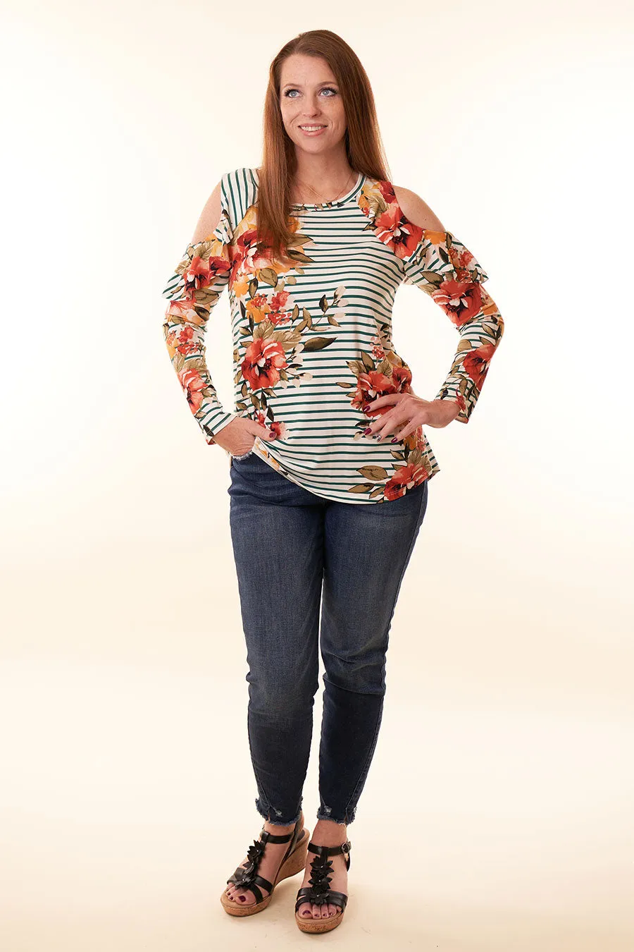 Leave Your Mark Long Sleeve Cold Shoulder Top