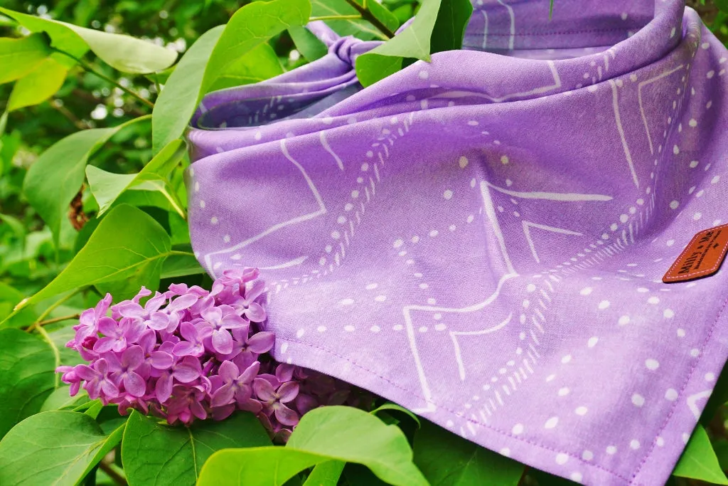 Lilac Geo Mountains - Pet Bandana