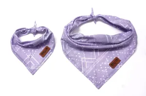 Lilac Geo Mountains - Pet Bandana