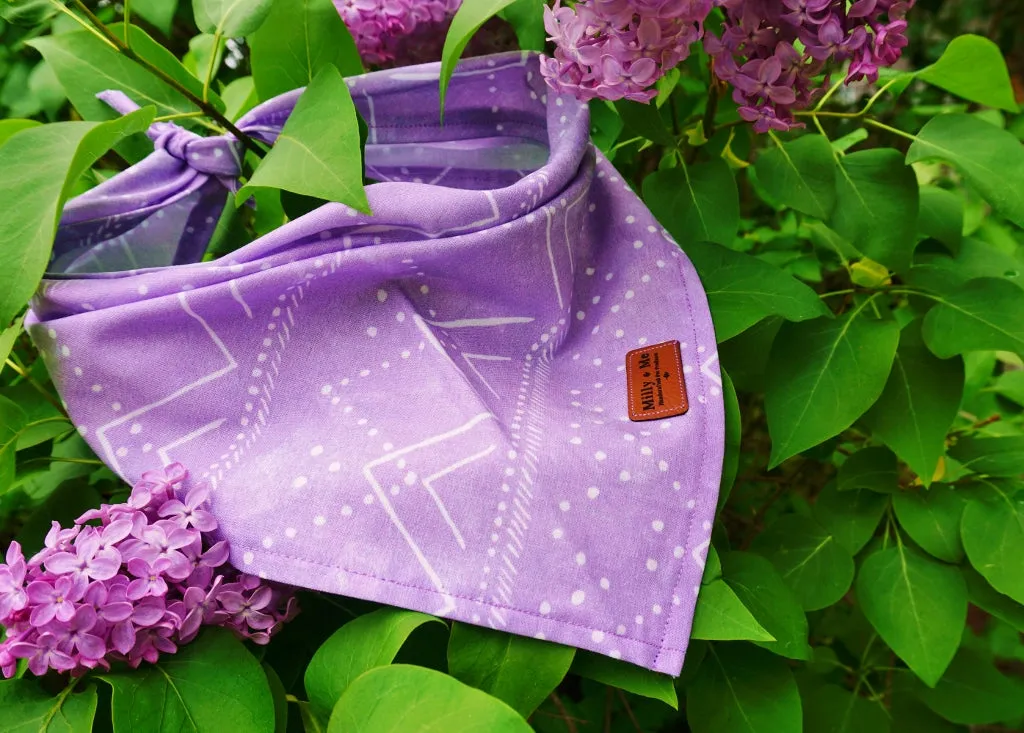 Lilac Geo Mountains - Pet Bandana