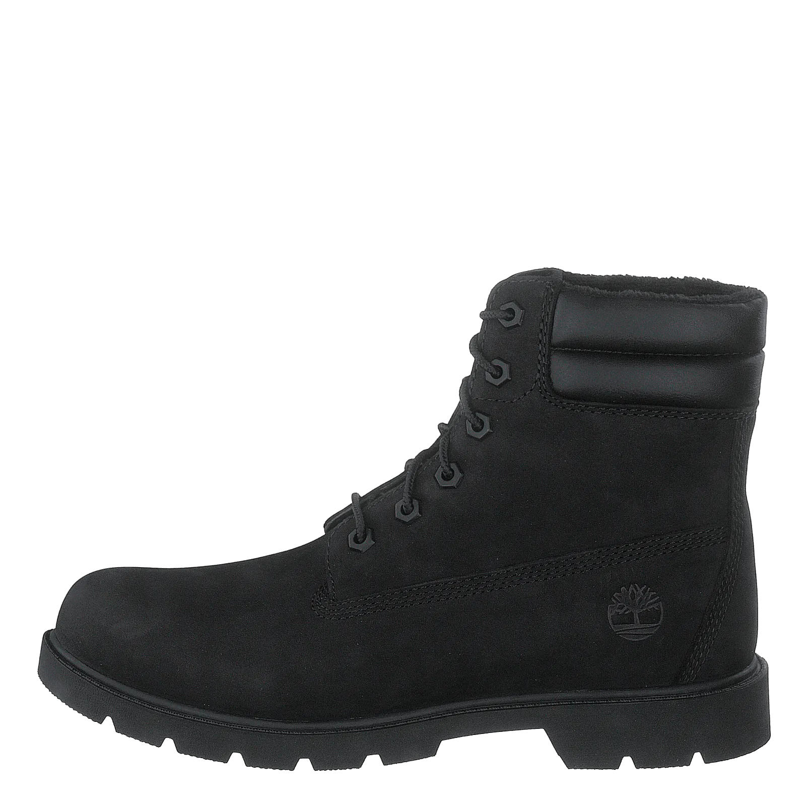 Linden Woods 6in Faux Fur Line Jet Black