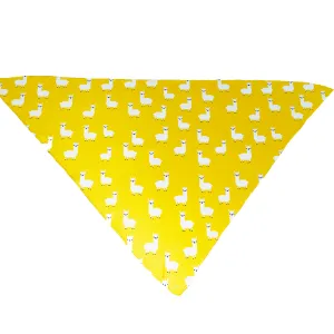 Llama Yellow Tie On Dog Bandana
