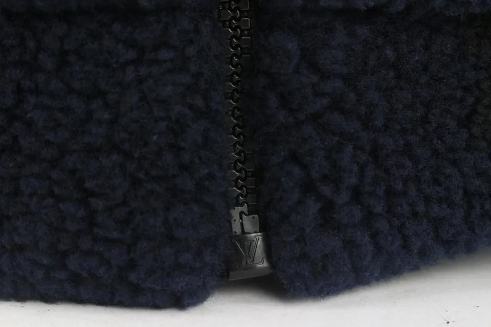 Louis Vuitton Men's S LV x Nigo Jacquared Damier Fleece Blouson Zip Jacket 1110lv1