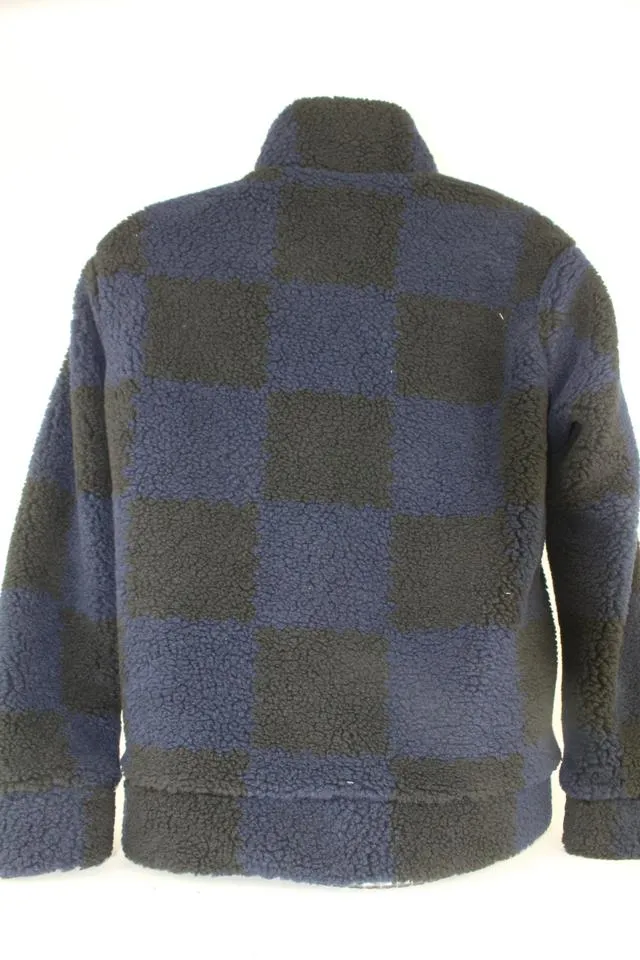 Louis Vuitton Men's S LV x Nigo Jacquared Damier Fleece Blouson Zip Jacket 1110lv1