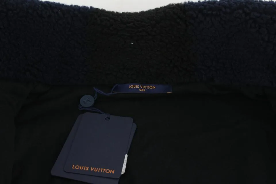 Louis Vuitton Men's S LV x Nigo Jacquared Damier Fleece Blouson Zip Jacket 1110lv1