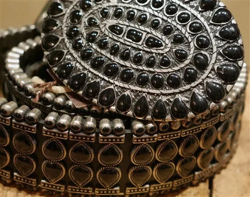 Malini Murjani Black Studded Belt